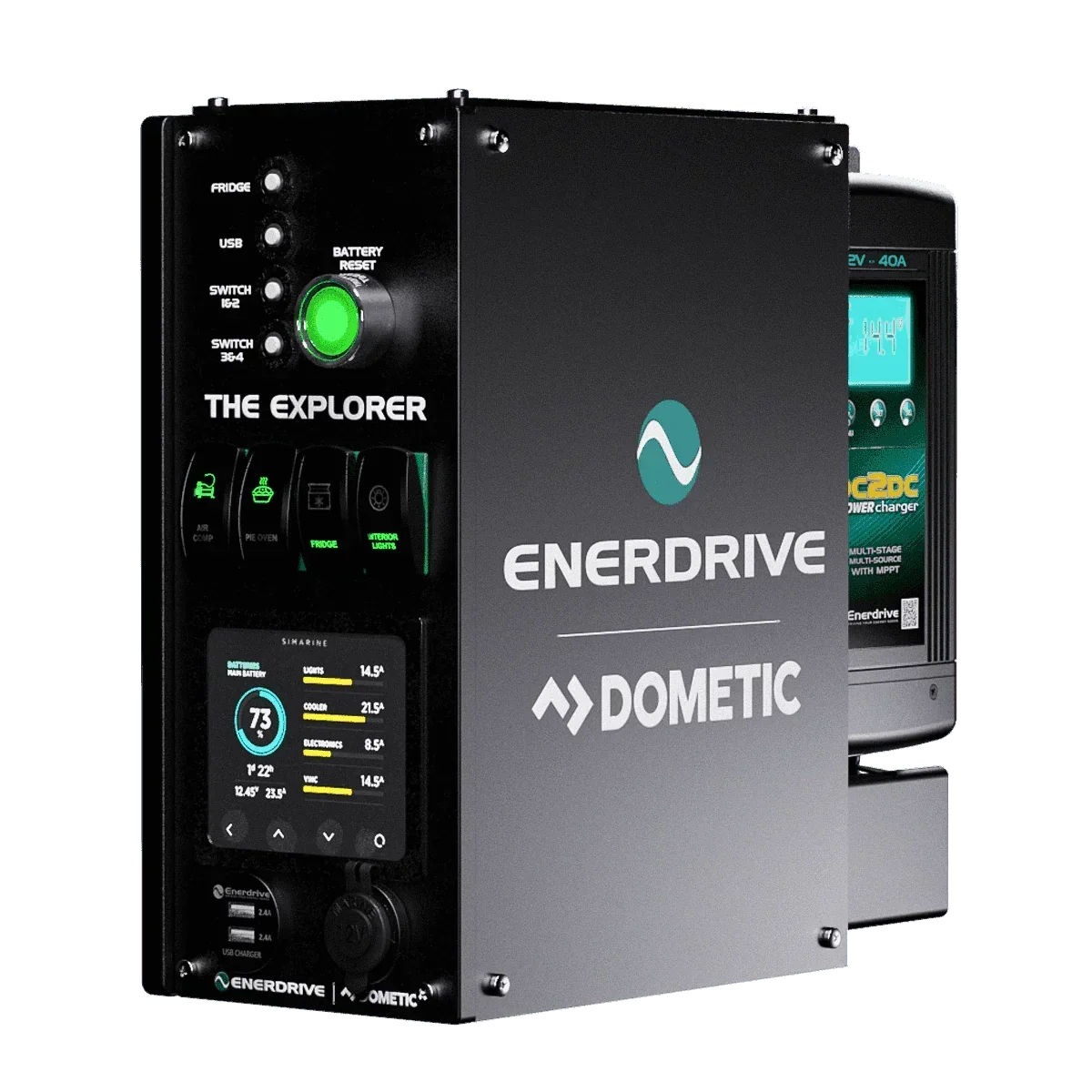 Enerdrive Dometic 12V battery management system for vehicles, premium accessory upgrade