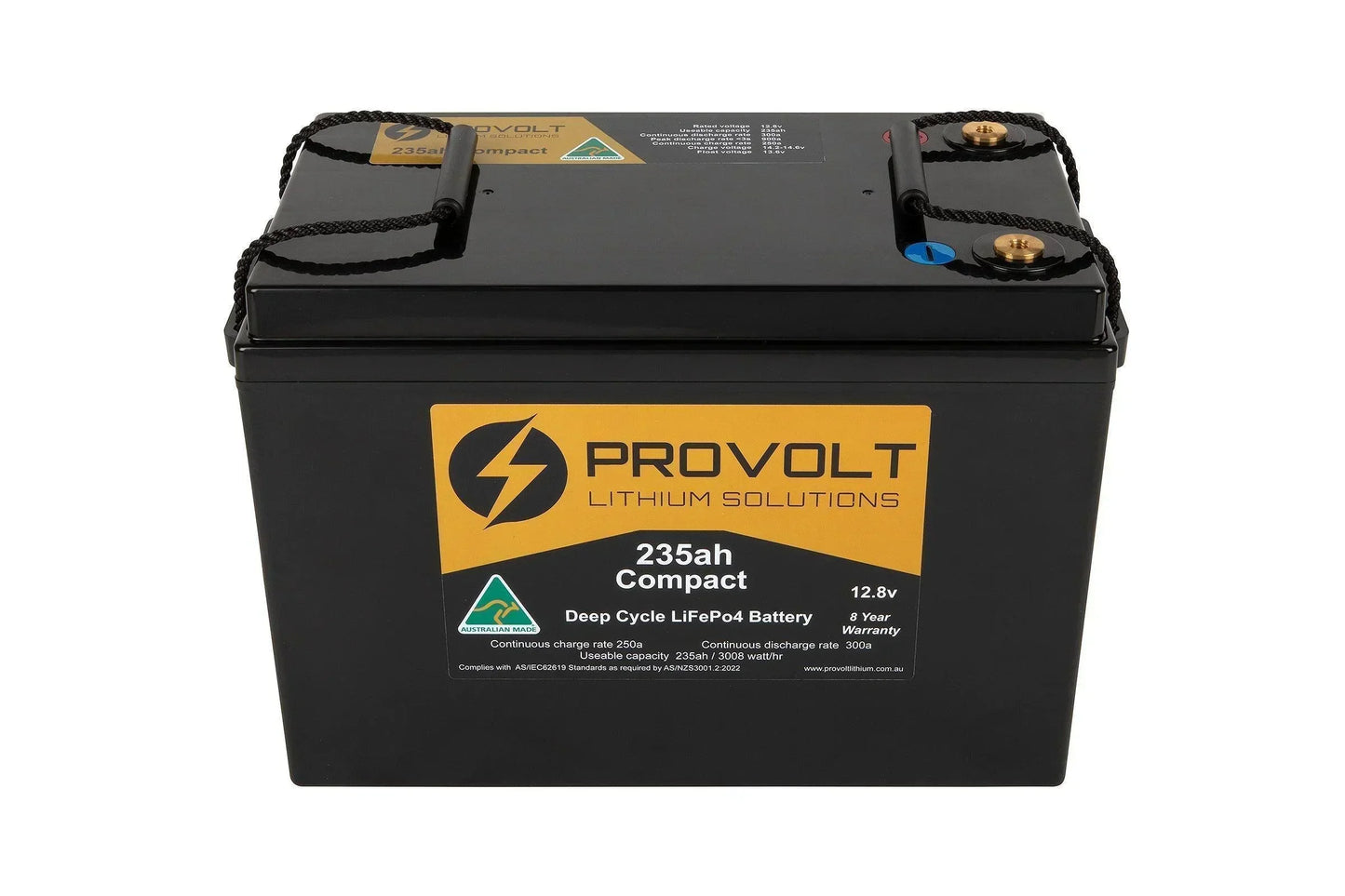 PROVOLT 12V 235Ah compact deep cycle LiFePO4 battery for off-grid vehicle power