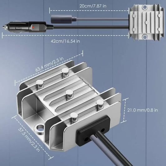 Cigarette Lighter Power Adapter DC 12V/24V to 48V 2A Boost Converter Power Cord for Starlink, RV, Surveillance, Boat 10-30V to 48V 2A Starlink Voltage Booster