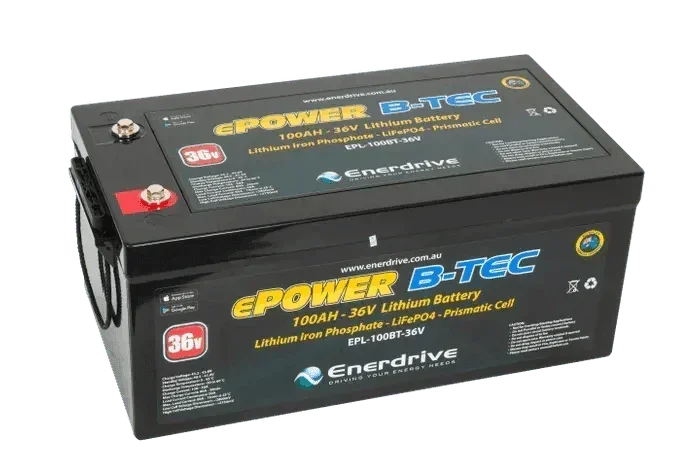 B-TEC 100amp / 36V LiFePo4 Battery BT 36v Bluetooth Lithium
