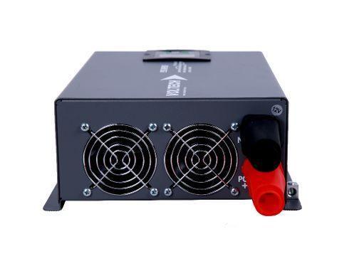 12V off-grid inverter with twin cooling fans and battery terminals for vehicle performance