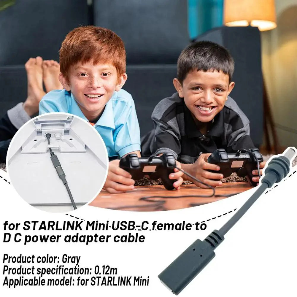For STARLINK Mini USB-C Female To D C Power Adapter Cable High Quality Cable D C Plug Weatherproof Outdoor Use For Starlink Mini Starlink Cables & Adaptors