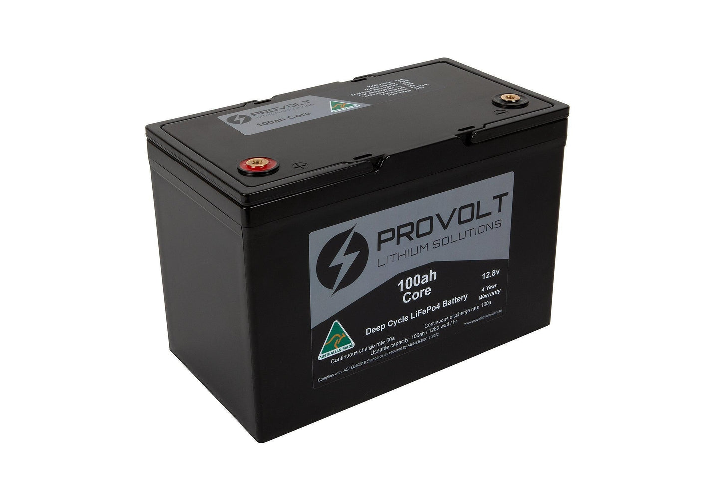 PROVOLT 12V 100Ah lithium deep cycle battery for off-grid vehicle power solutions