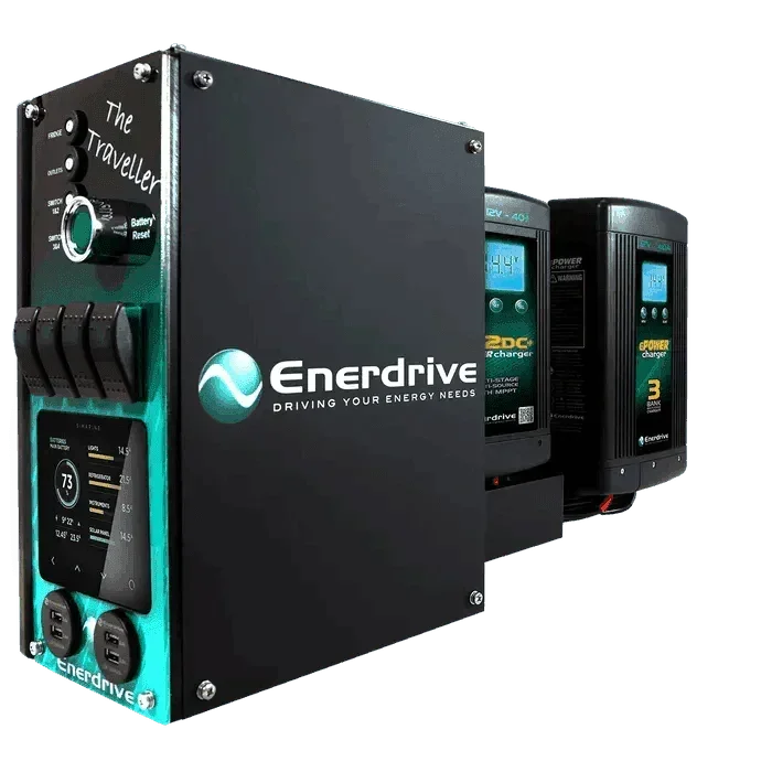 Traveller System (LEFT) 40AC 40DC Inc Simarine SCQ50 - Off-Grid 12v