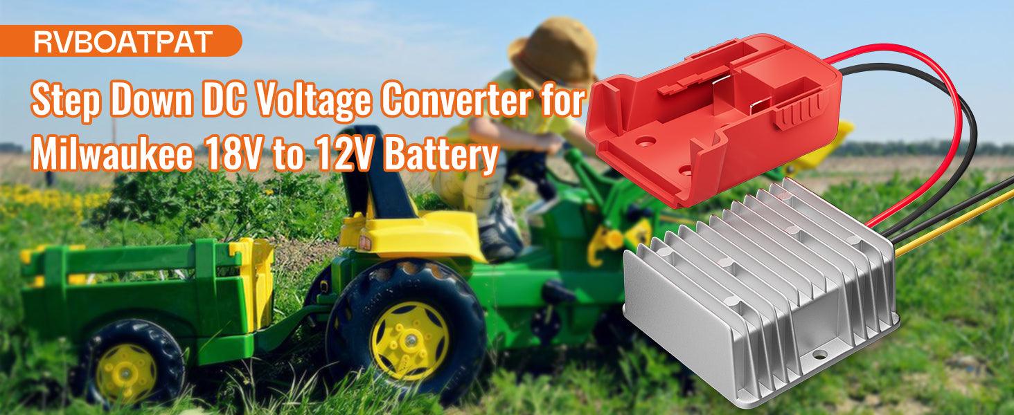 18V to 12V Step Down Converter for Milwaukee M18 Power Wheel Battery Adapter DC 12V 20A 240W Inverter Automatic Buck Converter Starlink Cables & Adaptors