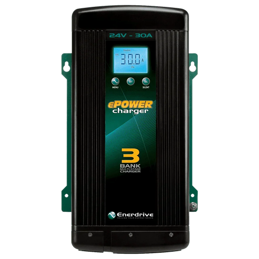 Enerdrive ePower 24V 30A 3-bank multi-stage battery charger for vehicles