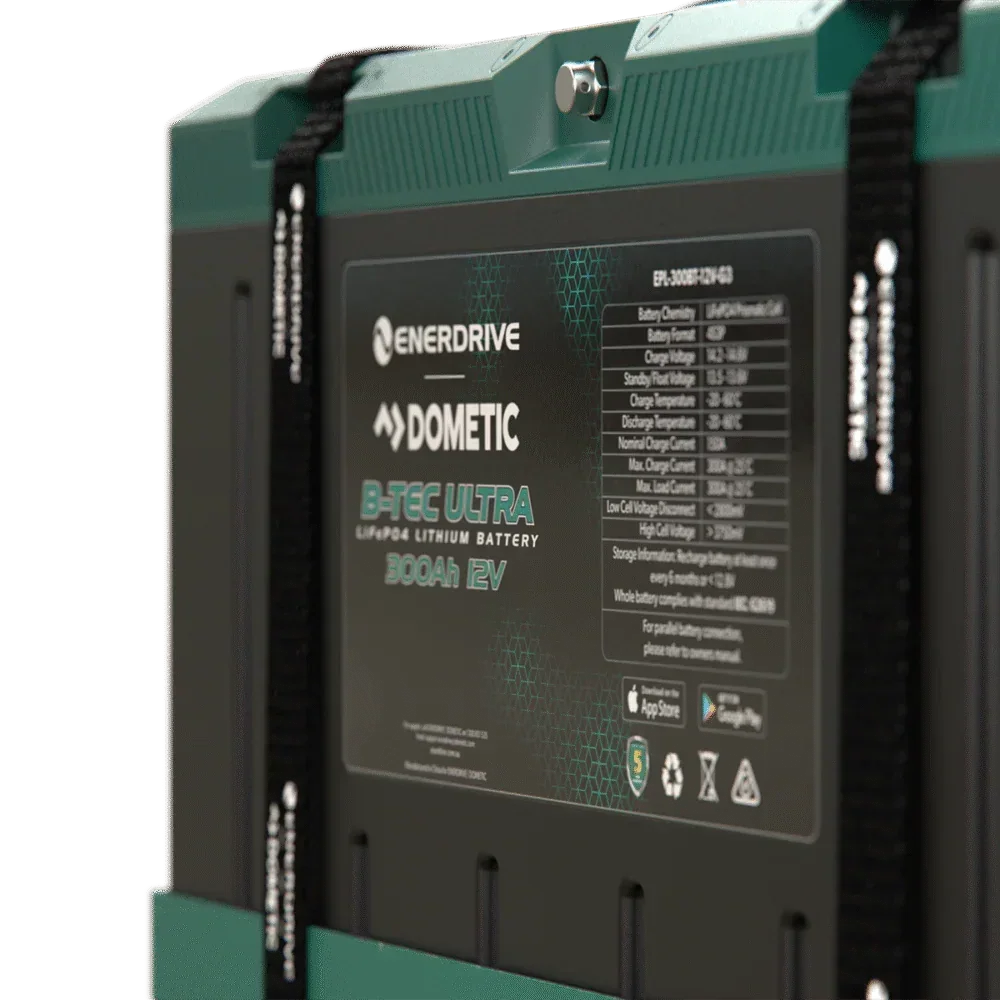 Enerdrive Dometic B-TEC Ultra 300Ah 12V lithium battery for off-grid vehicle power