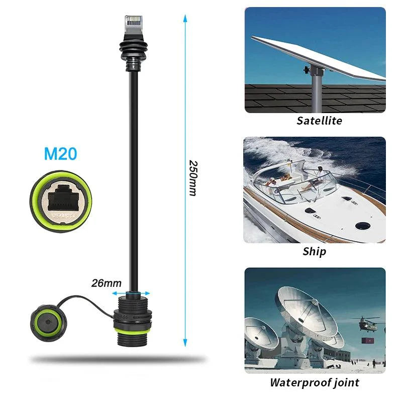50/100cm Starlink Ethernet Adapter Gen 3 Mini Starlink Cable Extension to RJ45 Coupler Waterproof with Starlink Gen 3 Dish Starlink Cables & Adaptors