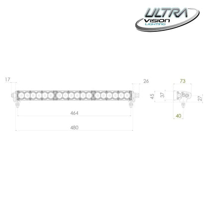 90 LED 20.5″ Light Bar Number Plate Kit LED Light Bars