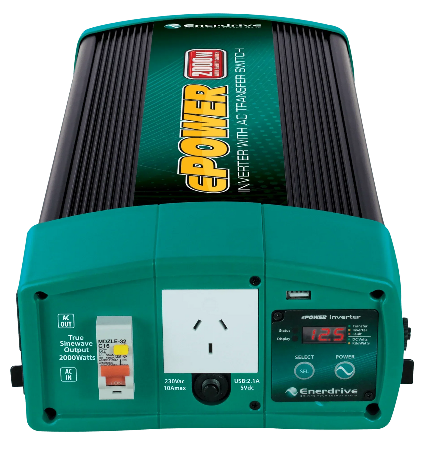 ePOWER Pure Sine Wave 2000w/24v w/RCD & AC Tfer Switch