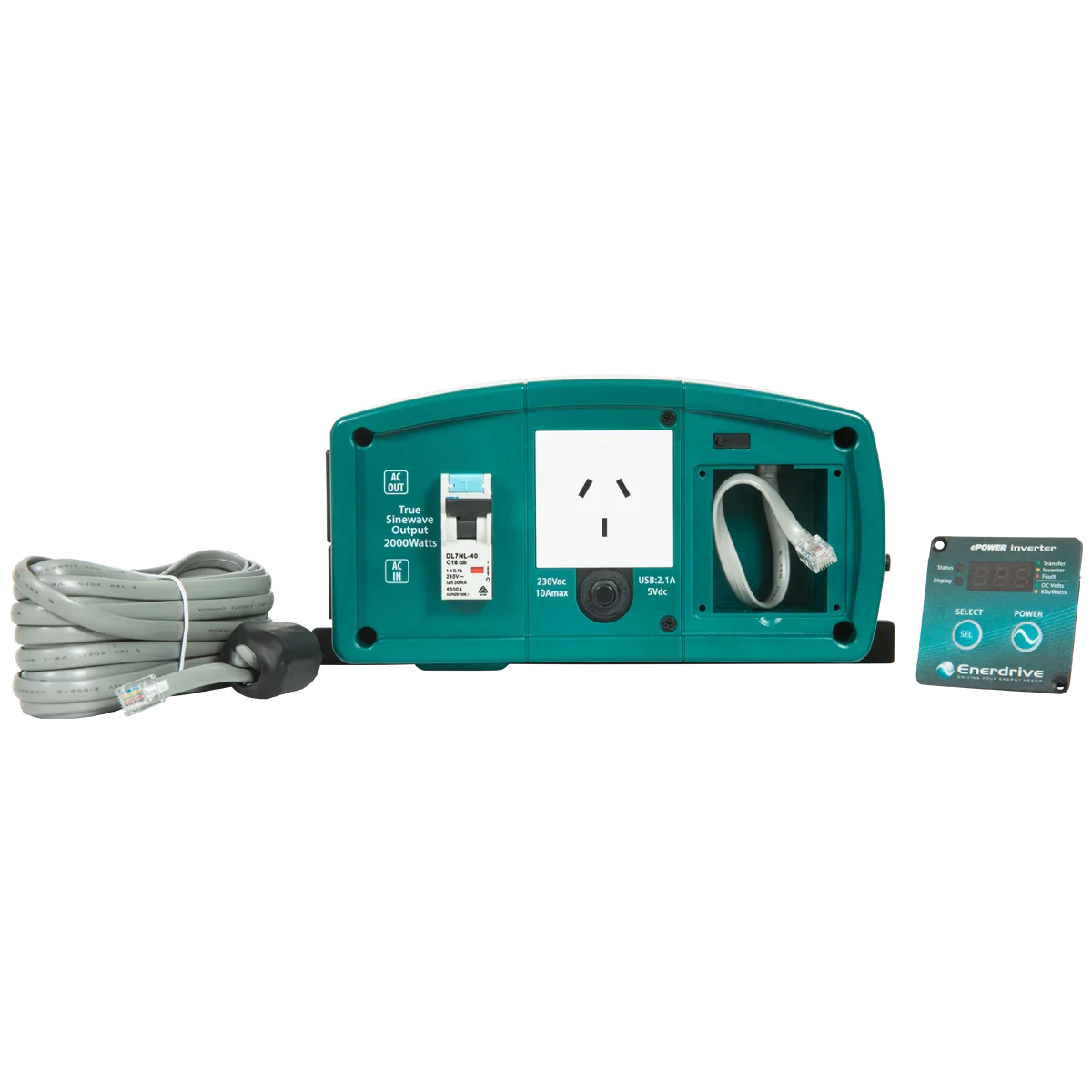 ePOWER 2600W/12v w/RCD & AC Tfer Switch