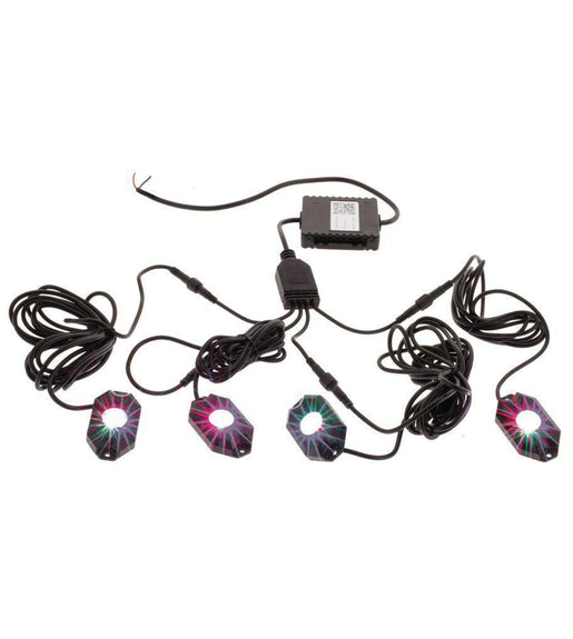 LED RGBW Flood Beam Rock Light Kit w/ Bluetooth - Pkt4