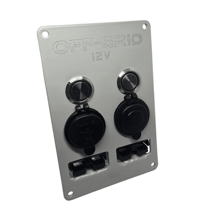 12v Accessory Panel Silver (Medium)