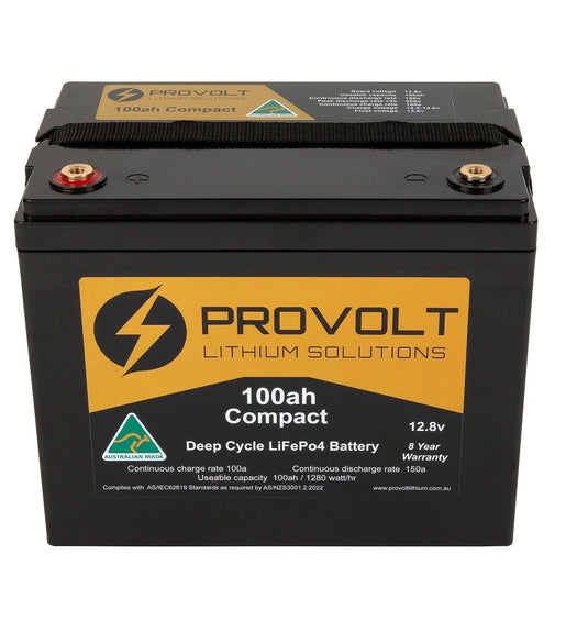 Provolt Compact 100ah Deep Cycle Lithium Battery