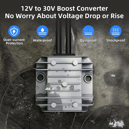 Cigarette Lighter Power Adapter DC 12V/24V to 48V 2A Boost Converter Power Cord for Starlink, RV, Surveillance, Boat 10-30V to 48V 2A Starlink Voltage Booster