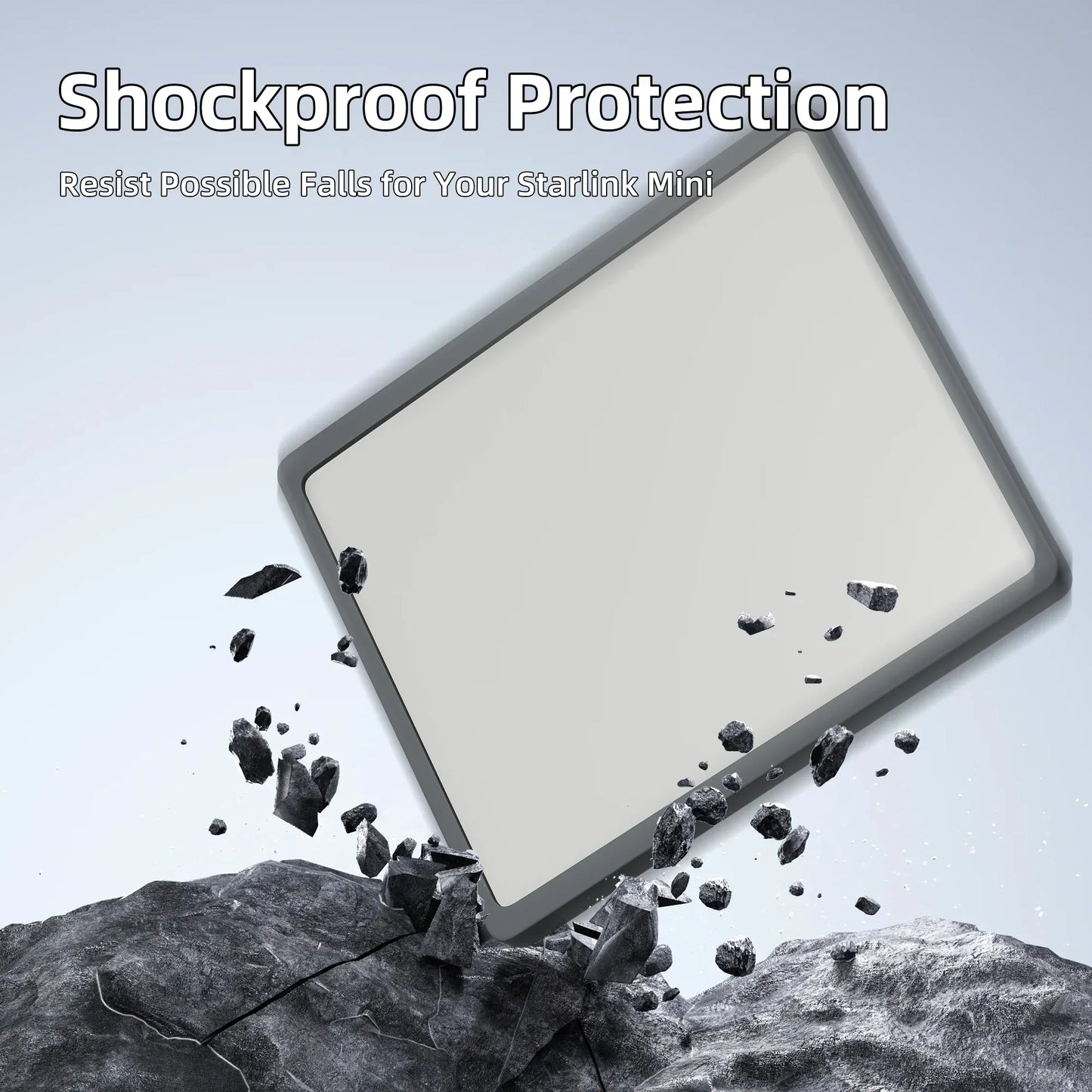 Starlink Mini Case Cover Silicone Protective Case for Mini Starlink Dish Antenna Protector Black with Anti-reflection