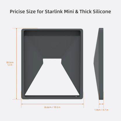 Starlink Mini Case Cover Silicone Protective Case for Mini Starlink Dish Antenna Protector Black with Anti-reflection