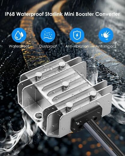 Cigarette Lighter Power Adapter DC 12V/24V to 48V 2A Boost Converter Power Cord for Starlink, RV, Surveillance, Boat 10-30V to 48V 2A Starlink Voltage Booster