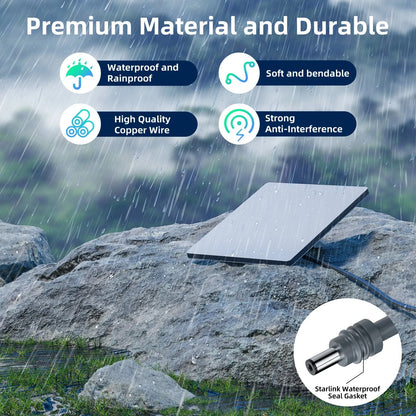Power Cable For Starlink Mini DC To DC Power Cable Power Cable Heavy Duty Waterproof DC Extension Cable ﻿