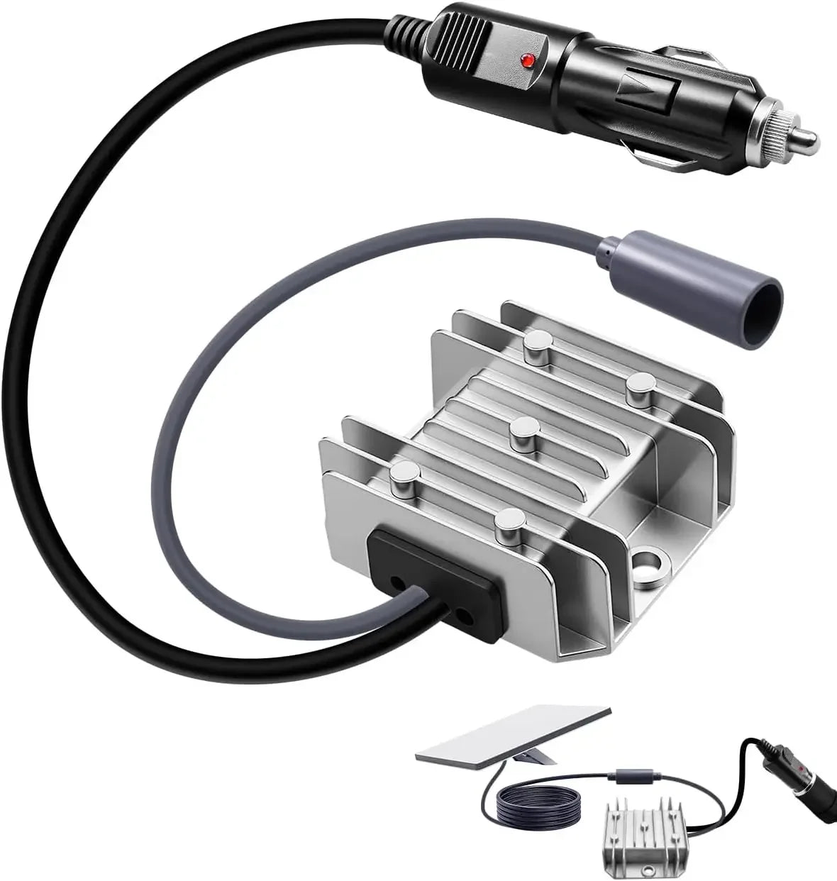 Cigarette Lighter Power Adapter DC 12V/24V to 48V 2A Boost Converter Power Cord for Starlink, RV, Surveillance, Boat 10-30V to 48V 2A Starlink Voltage Booster