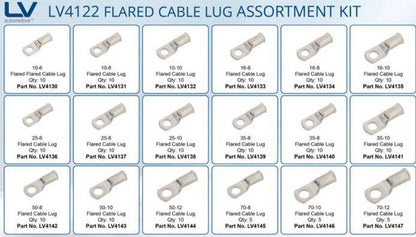 CABLE LUG ASSORTMENT 165PCS (Flared End)