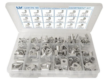 CABLE LUG 90 DEG. ASSORTMENT 165 PCS SIZE 16 - 95MM2