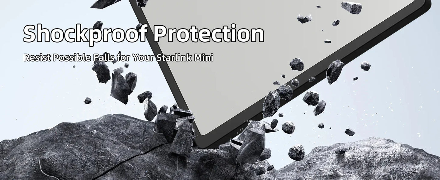 Starlink Mini Case Cover Silicone Protective Case for Mini Starlink Dish Antenna Protector Black with Anti-reflection