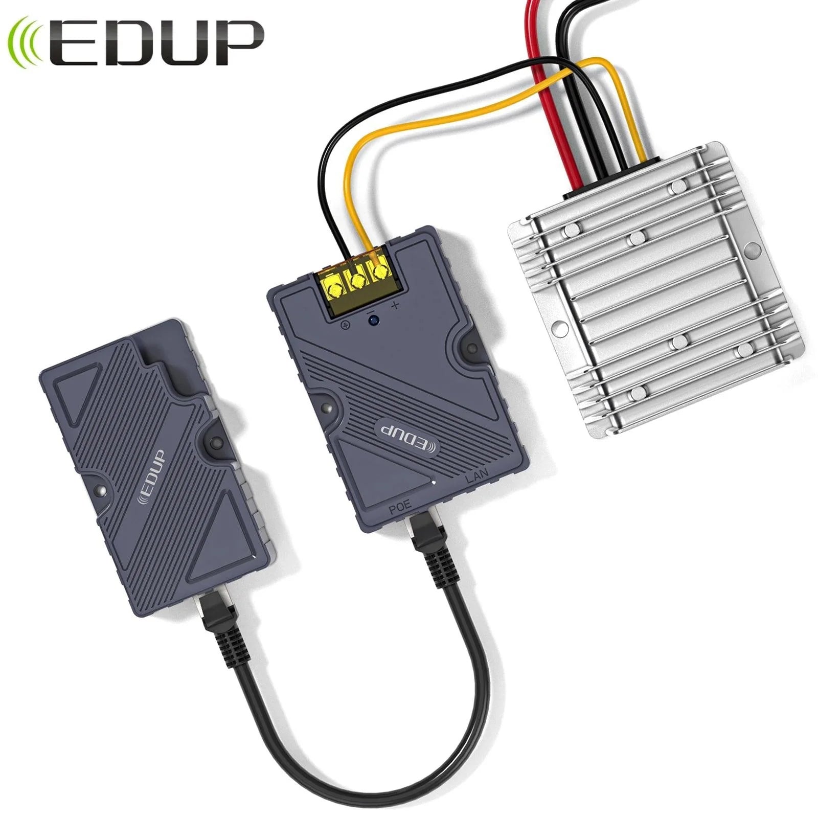 EDUP 150W Starlink GigE PoE Injector DC Step UP Converter 12V to 48V for StarLink Dish V2 Internet Kit to Router PC Outdoor RV Starlink Cables & Adaptors