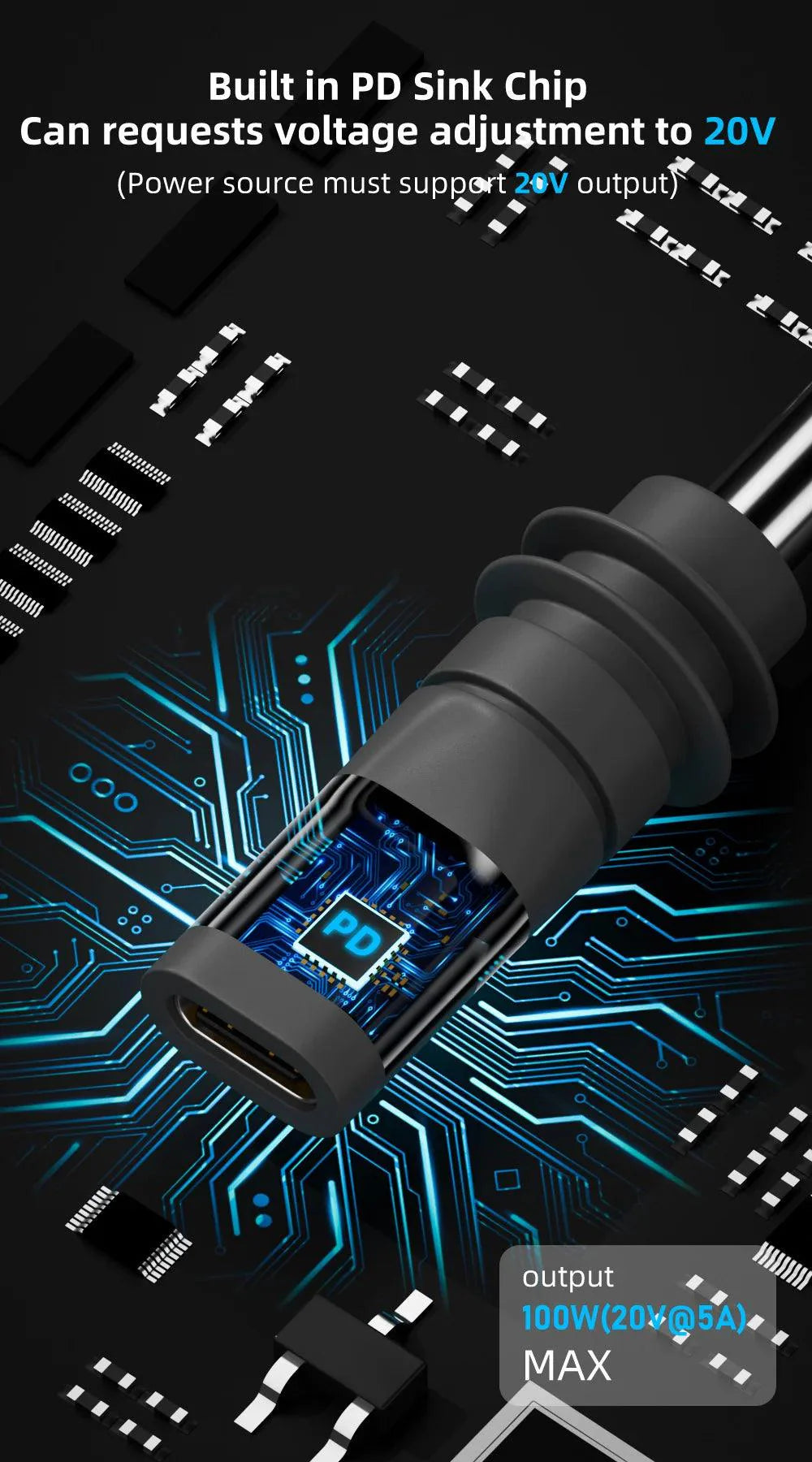 For Starlink Mini Cable 2M(6.6ft) Starlink Mini DC Power Type-C Input Replacement cable Waterproof Outerdoor Barrel Jack Chargin Starlink Cables & Adaptors