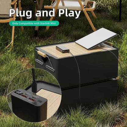 For Starlink Mini Cable 2M(6.6ft) Starlink Mini DC Power Type-C Input Replacement cable Waterproof Outerdoor Barrel Jack Chargin Starlink Cables & Adaptors