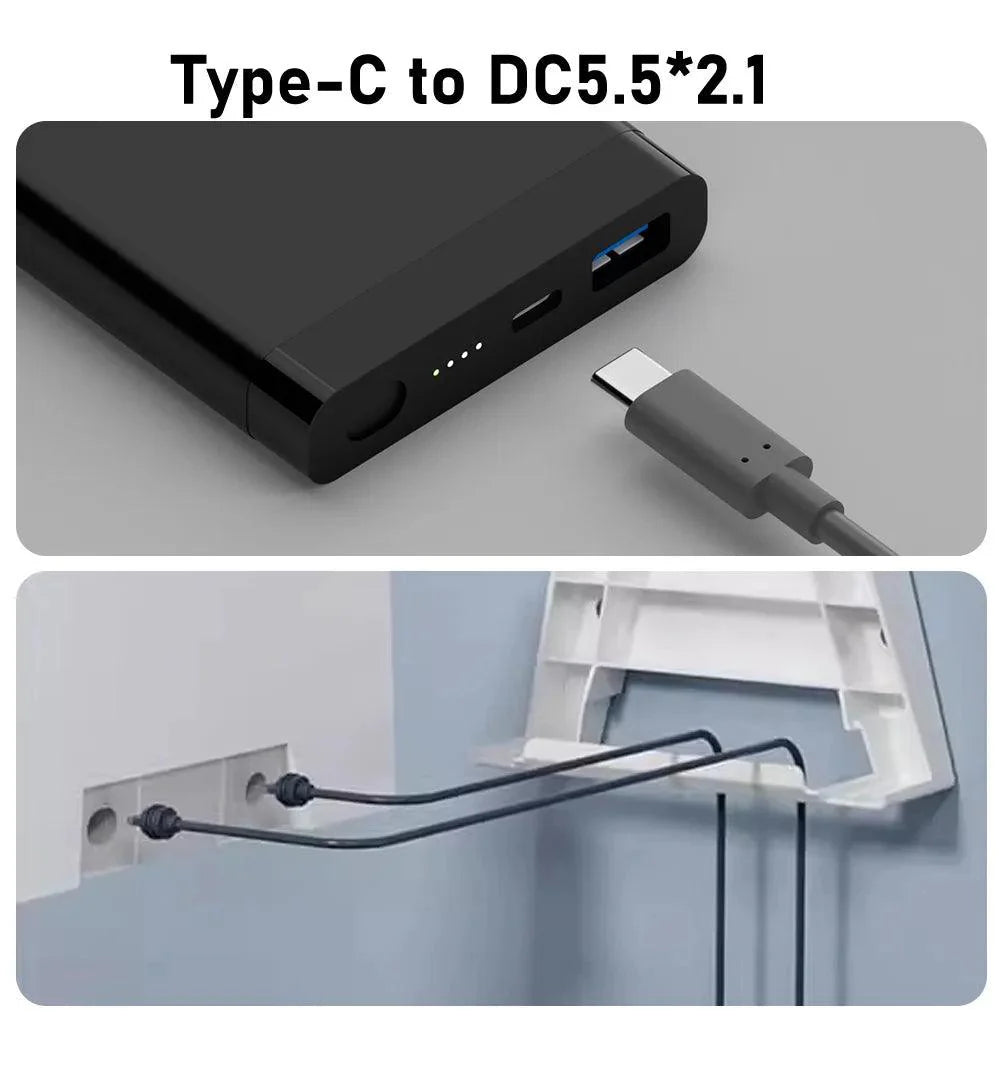 For Starlink Mini Cable 2M(6.6ft) Starlink Mini DC Power Type-C Input Replacement cable Waterproof Outerdoor Barrel Jack Chargin Starlink Cables & Adaptors