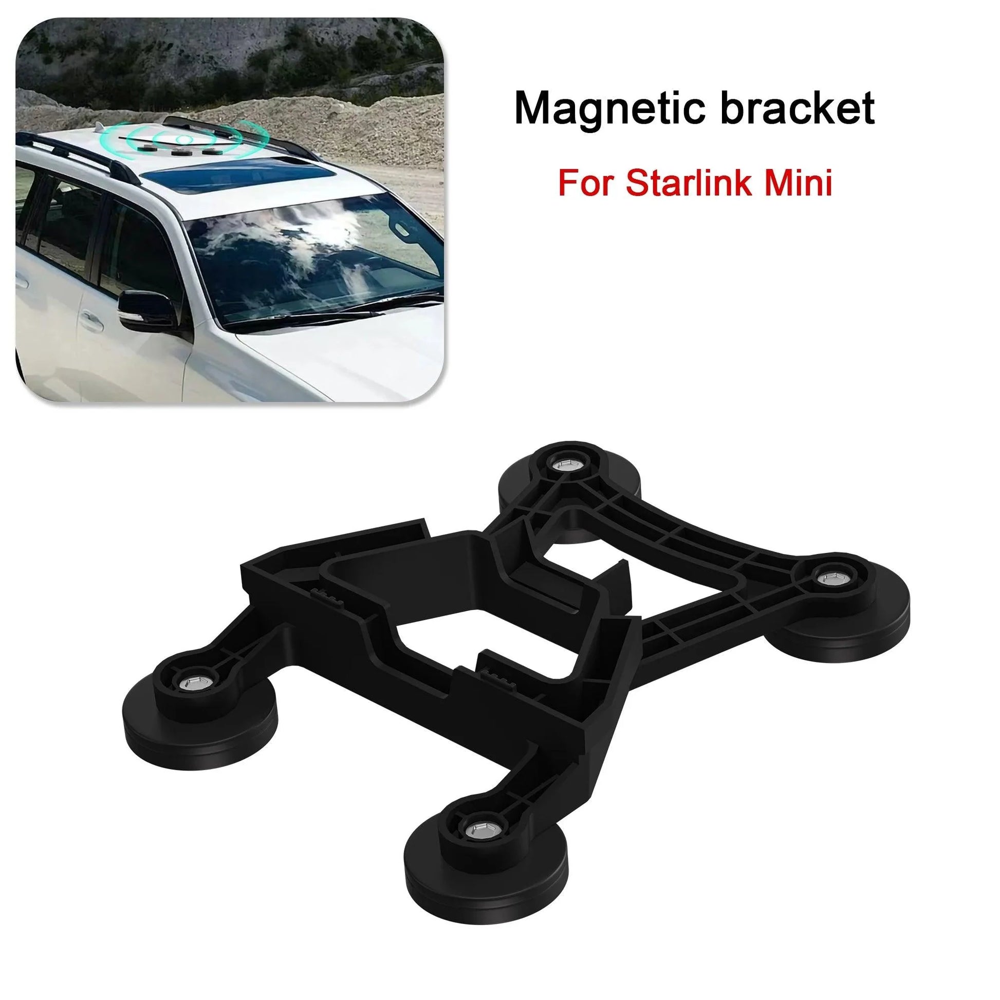 For Starlink Mini roof mounting bracket, 4 magnetic bases, magnetic mounting bracket for Starlink mini Internet kit satellites Starlink Mini Mount