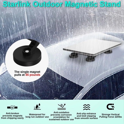 For Starlink Mini roof mounting bracket, 4 magnetic bases, magnetic mounting bracket for Starlink mini Internet kit satellites Starlink Mini Mount
