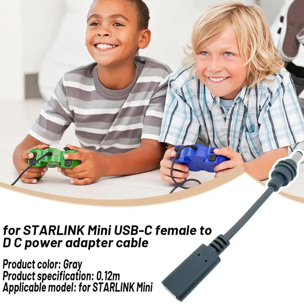 For STARLINK Mini USB-C Female To D C Power Adapter Cable High Quality Cable D C Plug Weatherproof Outdoor Use For Starlink Mini Starlink Cables & Adaptors