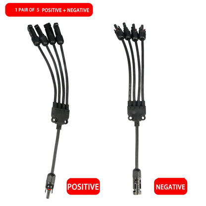 PV connector Y/T type 2/3/4/5/6/7 Way parallel connection solar panel system waterprrof connector Branch Solar Cell Connect Plug Solar Adaptors