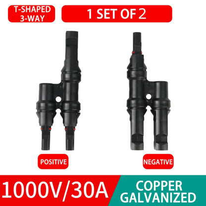 PV connector Y/T type 2/3/4/5/6/7 Way parallel connection solar panel system waterprrof connector Branch Solar Cell Connect Plug Solar Adaptors
