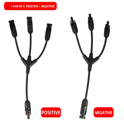 PV connector Y/T type 2/3/4/5/6/7 Way parallel connection solar panel system waterprrof connector Branch Solar Cell Connect Plug Solar Adaptors