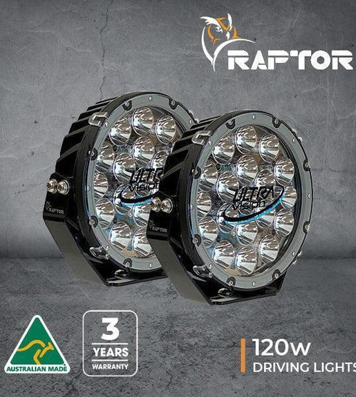 Raptor 120 LED 9″ Driving Light (Pair) Driving Lights