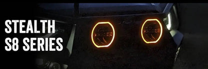 RoadVision 8" LED Driving Light Combo Beam S8 Stealth (PAIR) Inc Harness Driving Lights