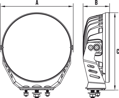 Roadvision 9" 143W Stealth Driving Light Kit Driving Lights