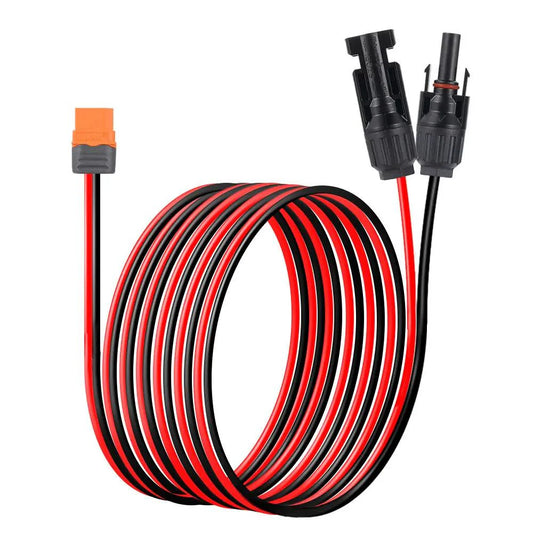 Solar Connector to XT60I- F Adapter 12AWG Cable Connect Solar Panel Charge Cable 1/2/3M for Generator Portable Power Station Solar Cable