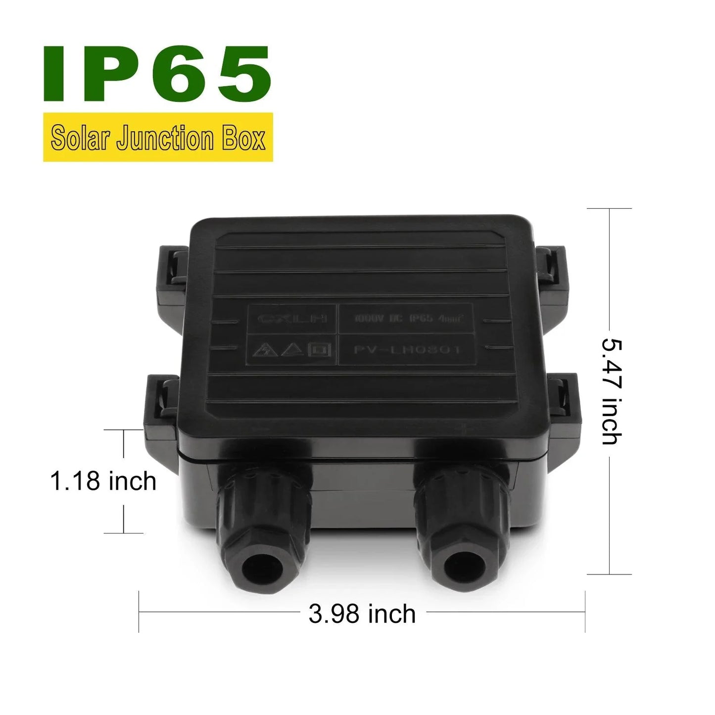 Solar Junction Box PV Connector with 2 Diodes for Panel 50W-170W 6A Solar Junction Box