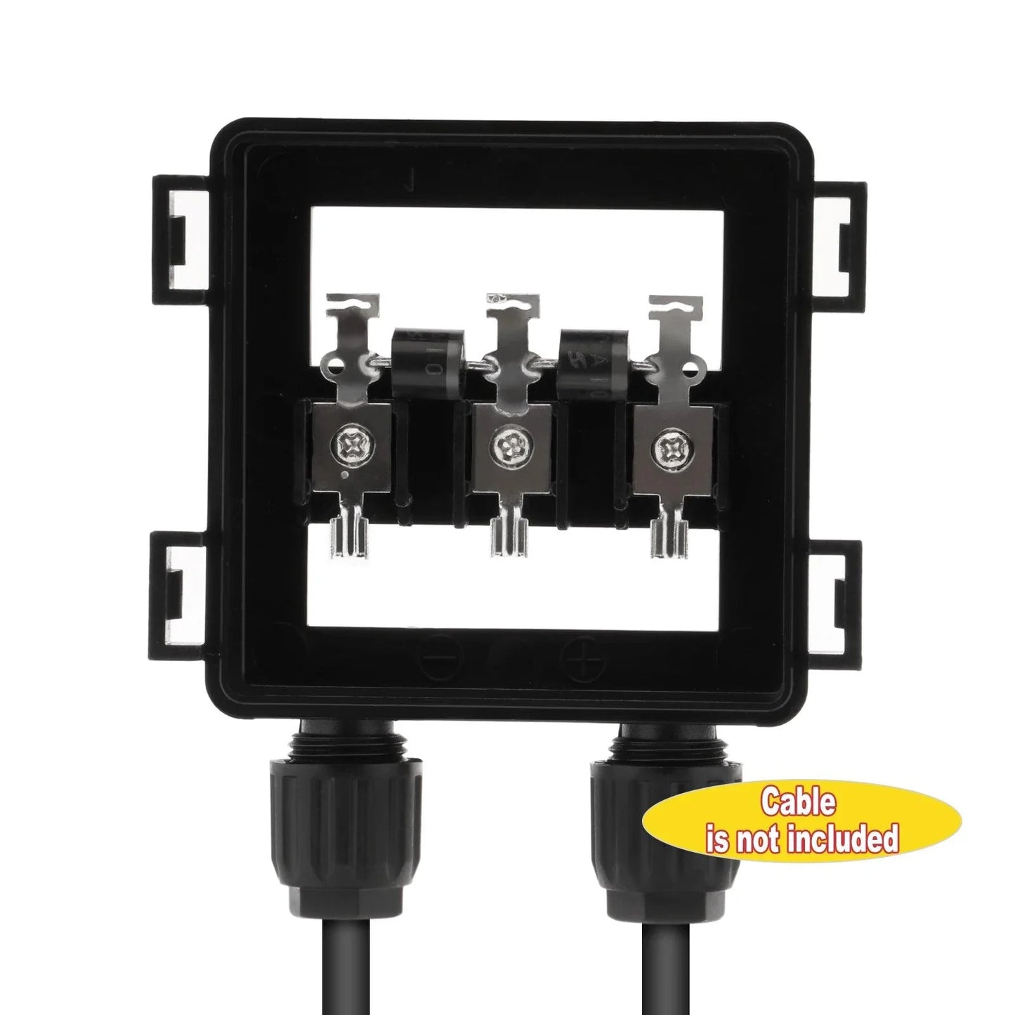 Solar Junction Box PV Connector with 2 Diodes for Panel 50W-170W 6A Solar Junction Box