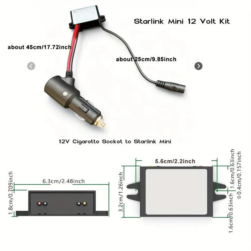 Starlink Mini 12V Car Adapter Step-Up To 30V 3.5A DC Output is suitable for Vehicle/RV Starlink Power Supply Converter Starlink 12v to 30v Booster