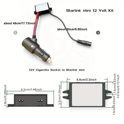 Starlink Mini 12V Car Adapter Step-Up To 30V 3.5A DC Output is suitable for Vehicle/RV Starlink Power Supply Converter Starlink 12v to 30v Booster