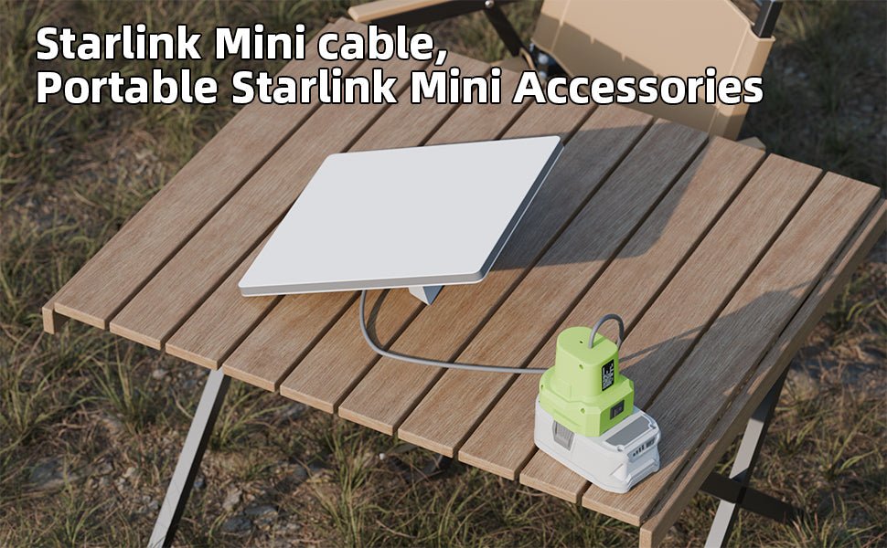 Starlink Mini Battery Adapter Power Cable for Makita Ryobi Milwaukee Dewalt 1M Cable Charger Adapter to DC Power Cable Cord Plug 