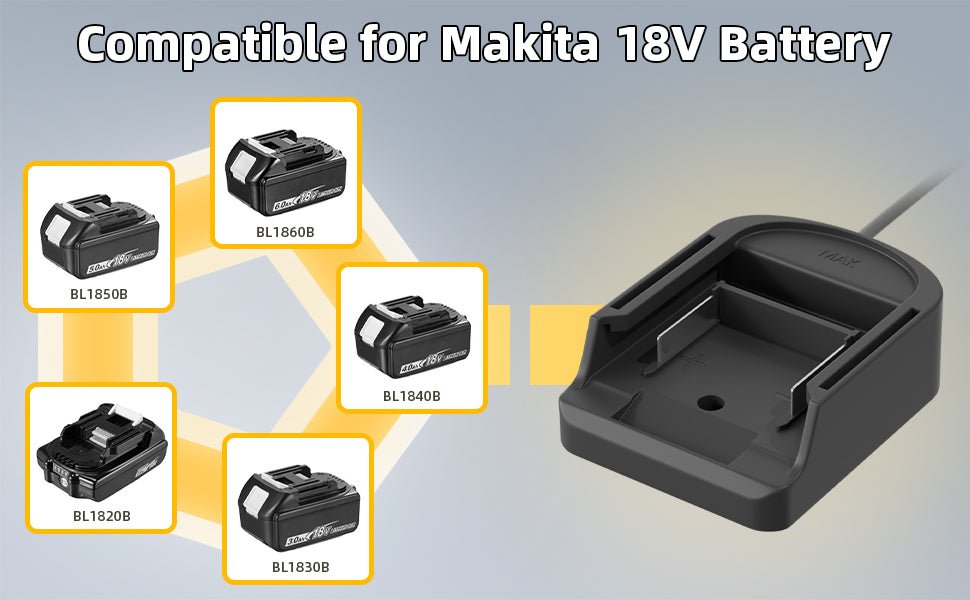 Starlink Mini Battery Adapter Power Cable for Makita Ryobi Milwaukee Dewalt 1M Cable Charger Adapter to DC Power Cable Cord Plug 