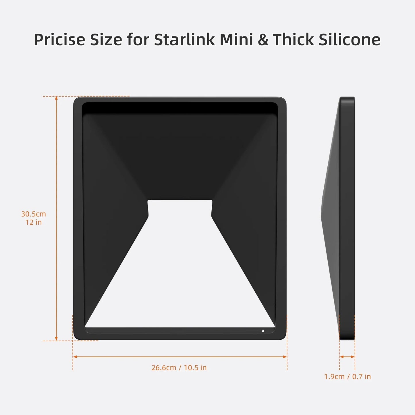 Starlink Mini Case Cover Silicone Protective Case for Mini Starlink Dish Antenna Protector Black with Anti-reflection Starlink Protection
