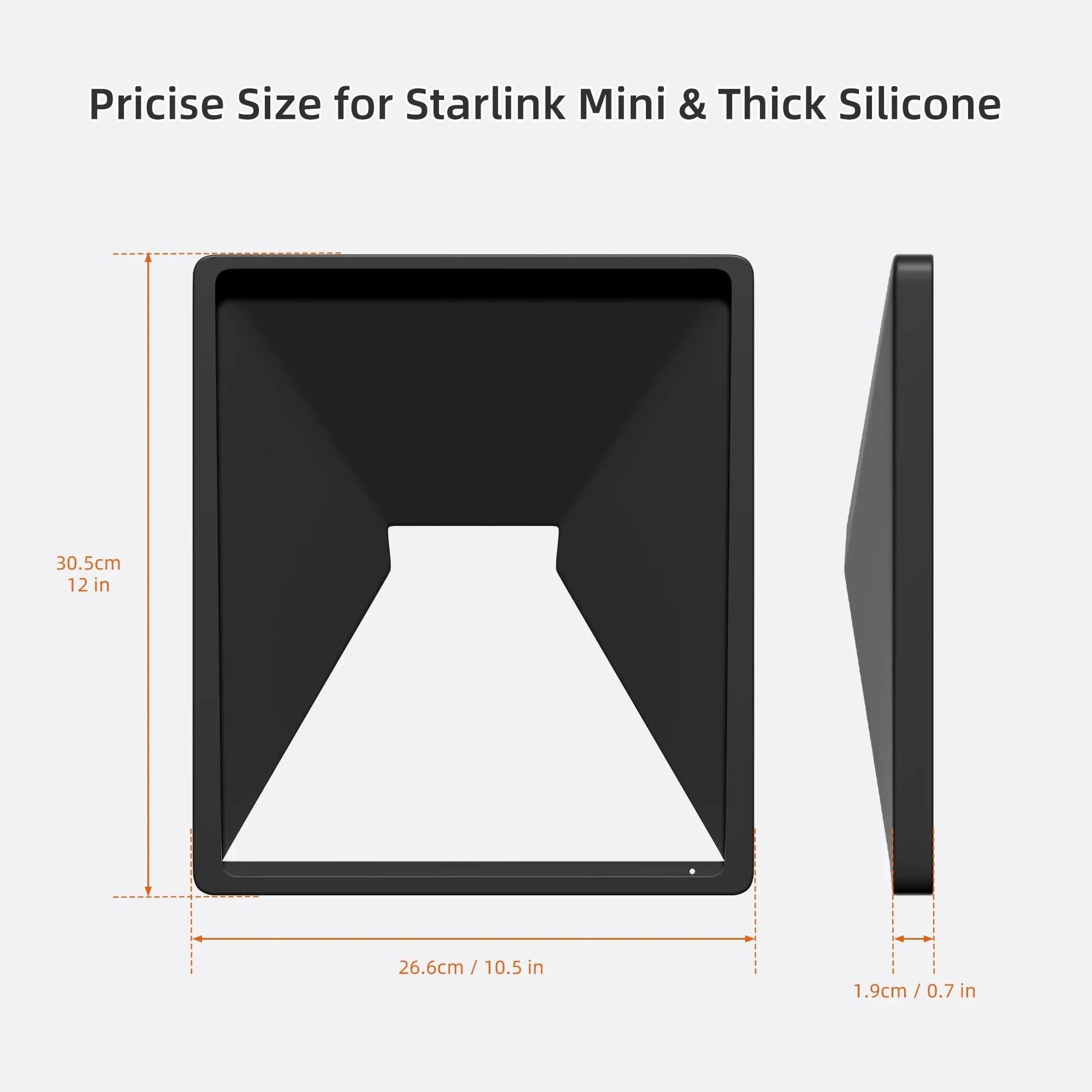 Starlink Mini Case Cover Silicone Protective Case for Mini Starlink Dish Antenna Protector Black with Anti-reflection Starlink Protection