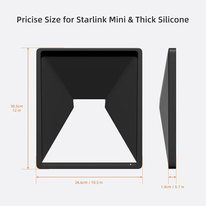 Starlink Mini Case Cover Silicone Protective Case for Mini Starlink Dish Antenna Protector Black with Anti-reflection Starlink Protection